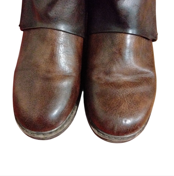 Muk Luks Brown Moto Boots Women's Size 10 - Picture 3 of 16